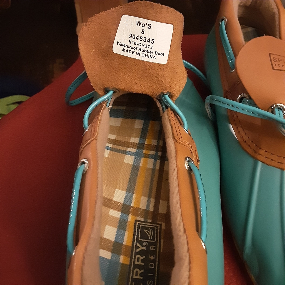Sperry Blue and Tan Duck Shoes - Picture 4 of 4